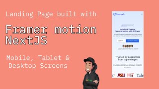 Landing Page Built with Framer motion NextJS Tailwindcss [upl. by Groot]