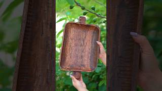 Wood Carving a Wooden Dish From Walnut Wood wood powercarvingwood woodcarving [upl. by Aitnauq]