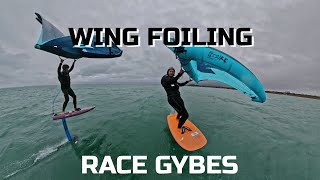 Wing Foiling Race Gybes amp Tacking  Westernport Australia [upl. by Festa]