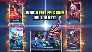 WHICH EPIC SKIN YOU GET WITH 100 DIAMONDS  MOBILE LEGENDS FREE SKIN [upl. by Yahska884]