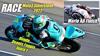 Race Moto3 Silverstone Inggris 2022 Wakil Indonesia Mario Aji Finish Rangkuman [upl. by Rramed]