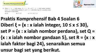 KSSM Matematik Tingkatan 4 Bab 4 praktis kendiri 43a no3 Operasi Set form 4 buku teks SPM [upl. by Ynoep]