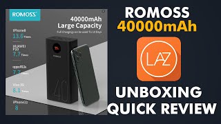 ROMOSS 40000mAh UNBOXING amp QUICK REVIEW [upl. by Ree]