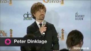 Peter Dinklage Golden Globes Press Room Interview 2012 [upl. by Intruok640]