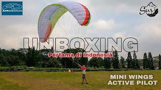 AIRDESIGN SUSI 3 MINI WINGS GLIDERS amp PILOT ACTIVE  UNBOXING paralayang airdesign puncak bogor [upl. by Trebeh]