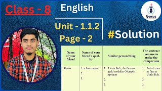 Class 8 English  Unit 112  Page2  Question Answer  Class 8 New Book 2024 English Chapter 1 [upl. by Redford]