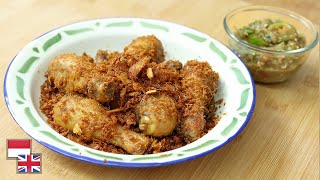 Resep AYAM GORENG SERUNDENG BAWANG Lengkap Sambal [upl. by Nayhr830]