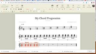 Making a chord progression in Noteflight [upl. by Astrid]