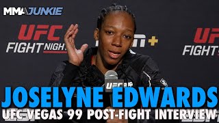 Joselyne Edwards Details Submission Finish Explains Reasons Behind Weight Miss  UFC Vegas 99 [upl. by Oiralih612]