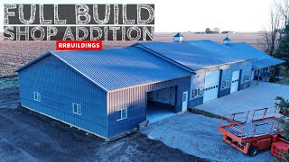 Full Build Shop Addition 40x48 Start To Finish [upl. by Garzon413]