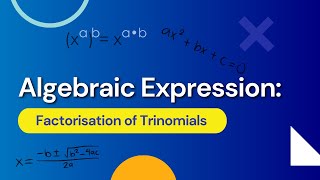 Algebraic Expression  Factorisation of Trinomials math education learnmath algebra polynomials [upl. by Parcel]