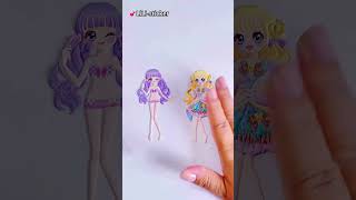 Immersive and ASMR💕Little girls favorite sticker Paper Play sticker diy paper shorts [upl. by Akeryt]