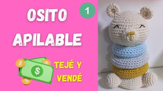 osito apilable crochet 🐻 PARTE 1 [upl. by Spearman]