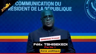 BRIEFING PRESSE AVEC LE PRÉSIDENT FELIX TSHISEKEDI [upl. by Vish651]