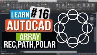 Rectangular ArrayPath ArrayPolar ArrayAutocad Tutorial In Hindi [upl. by Seraphim]