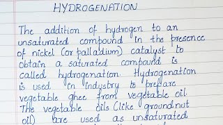 What is HydrogenationHydrogenation [upl. by Ibloc]