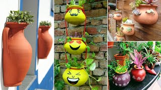 Matka planter ideas 💡planters for flower bedsBackyard planter box ideas planterideas garden [upl. by Iak]