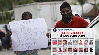 41124 l FISCALÍA de GUERRERO OFRECE 1 MDP para LOCALIZAR a 16 PERSONAS DESAPARECIDAS en CHILAPA [upl. by Esnahc]