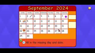 Starfall Calendar September 7 2024 [upl. by Llerruj898]