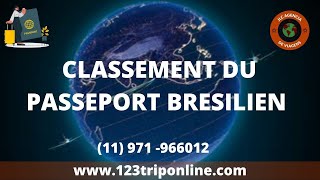 Classement du Passeport Bresilien  JLC AGENCIA DE VIAGENS [upl. by Valentijn]