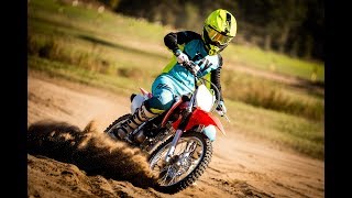 DIRT ACTION TESTED  2019 Honda CRF110F and CRF125F [upl. by Yelhs]