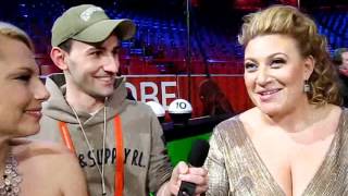 Melodifestivalen 2012 Interview with the Presenters [upl. by Llemor691]