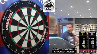 Consett Station Club Darts  Knockout Competition 300821 [upl. by Nicolle949]