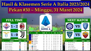 Hasil Liga Italia Tadi Malam  Fiorentina vs AC Milan  Klasemen Serie A Italia 2024 Pekan 30 [upl. by Brunelle270]