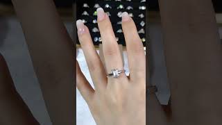 my moissanite engagement ring moissanite ringjewelry jewellery fashionstyle marriage [upl. by Saundra]