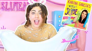 KARINA GARCIA GIANT FLUFFY SLIME RECIPE  Testing slime recipe book  no borax  Slimeatory 103 [upl. by Ploch692]