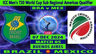 Brazil vs Mexico  BRA vs MEX  ICC Mens T20 World Cup Sub Regional Americas Qualifier 2024 Live [upl. by Leesen42]