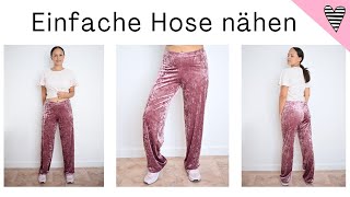 Einfache Hose nähen  DIY MODE [upl. by Anirt471]