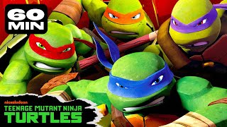 60 MINUTES of TMNTs Best Moments from Season 4 👊  Teenage Mutant Ninja Turtles [upl. by Airamana]