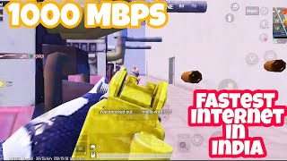 Playing PUBG MOBILE in 1000 Mbps Speed😍🔥❤️  1GB SPEED INTERNET [upl. by Loydie479]