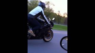 2010 R6 power wheelie [upl. by Nyliuqcaj]