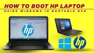 how to Boot Hp business Laptop using Windows 10 bootable CD  DVD [upl. by Johannes]