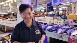 JIMMY YAP OF SINGAPORE  BRUNEIS PASAR GADONG  GADONG WET MARKET   SEAFOOD MEATS amp VEGETABLES [upl. by Josie]