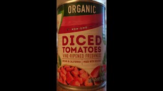 Simply Nature Organic Diced Vine Ripened Tomatoes Review [upl. by Anirtruc]