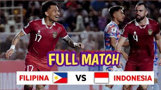 Indonesia vs Filipina full match kualifikasi piala dunia 2026 [upl. by Adnala]