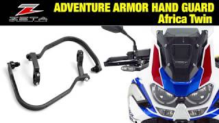 ZETA ADVENTURE ARMOR HAND GUARD CRF1000L  CRF1100L [upl. by Harac642]