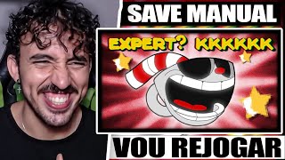 Cuphead SÓ QUE MUITO MAIS DIFÍCIL  Leozin React [upl. by Damalus16]