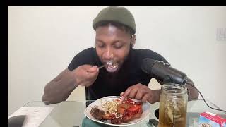 ASMR Mukbang  Breakfast  Steak Eggs Hash Browns and Croissants [upl. by Odlo186]