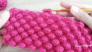 Tutorial crochet clutch bag​ ​ 3D crochet  bubble stitch [upl. by Naihtsirc]