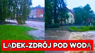 LądekZdrój pod wodą Rzeka niesie konary [upl. by Nnylekoorb]