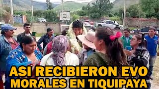 EVO MORALES LLEGO HASTA CHILLIMARCA EN TIQUIPAYA PARA PARTICIPAR DEL TALLER DE LIDERAZGO [upl. by Arbmahs858]