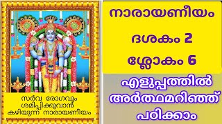 നാരായണീയം ദശകം 2 ശ്ലോകം6 narayaneeyam dasakam 2 slokam 6 with malayalam and english meaning [upl. by Anirbaz364]