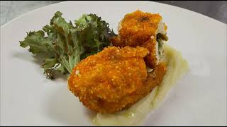 Chicken Kiev with Mashed Potatoes and Garden Salad  DCA4034S224 videoassignment fthicatsuc [upl. by Bran]