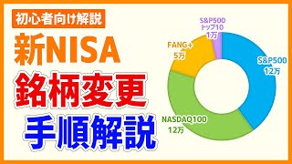 新NISA・銘柄変更手順の解説【初心者向け解説】楽天証券 [upl. by Varrian]