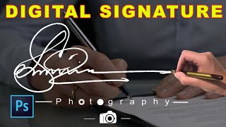 Make Your Signature Digital with Photoshop  Own Handwriting Signature Logo for Photography [upl. by Joella16]