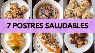 7 RECETAS DE POSTRES SALUDABLES Y FACILES  Michela Perleche [upl. by Studdard]